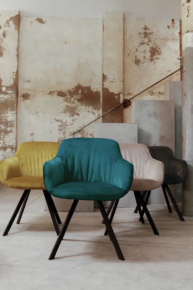 plmdesign Stuhl Samt Lehne