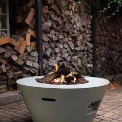MANIA Cocoon Feuertisch konisch grau