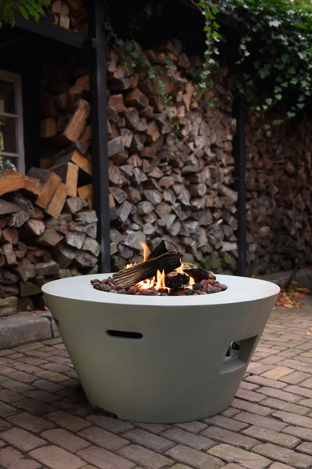 MANIA Cocoon Feuertisch konisch grau