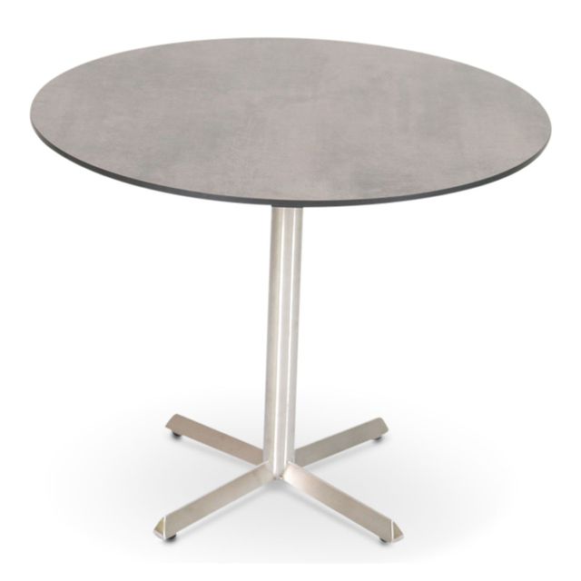 SITMobilia Olympia Garda Fixtisch klappbar Durchmesser 80cm HPL Oxido Terra Edelstahl