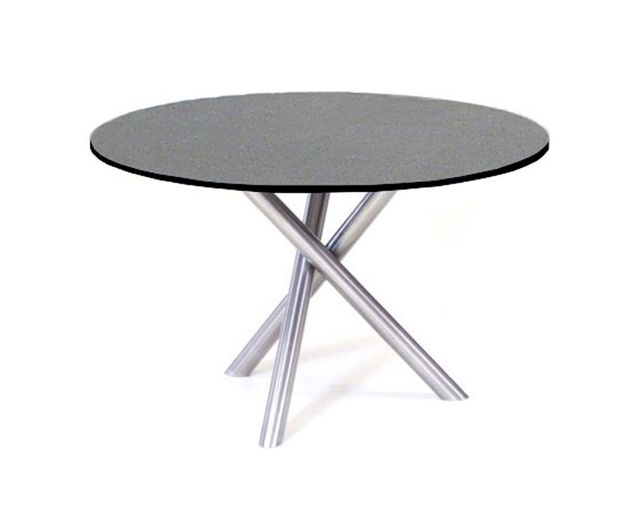 SITMobilia TUBO Tisch- rund Bluestone 2221 Rundrohrgestell Edelstahl 70mm
