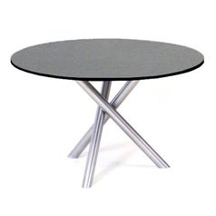 SITMobilia TUBO Tisch- rund Bluestone 2221 Rundrohrgestell Edelstahl 70mm