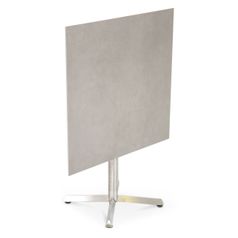 SITMobilia Olympia Garda Fixtisch klappbar 80 x 80 cm Keramik Beton Hell Edelstahl