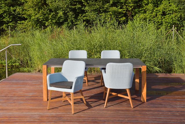 SITMobilia Olympia München HolzTeak Dekton Kelya Ruby Ecolene blau Teak