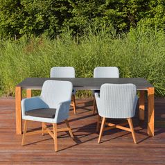 SITMobilia Olympia München HolzTeak Dekton Kelya Ruby Ecolene blau Teak