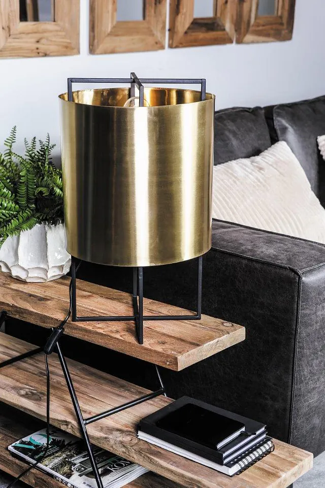 PTMD Tischlampe gold
