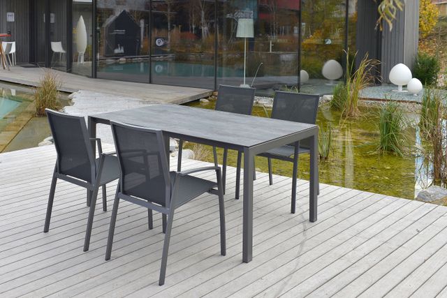 SITMobilia Ventura Aluminium eisengrau Keramik Dark Night Argentina Alu eisengrau