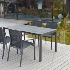 SITMobilia Ventura Aluminium eisengrau Keramik Dark Night Argentina Alu eisengrau