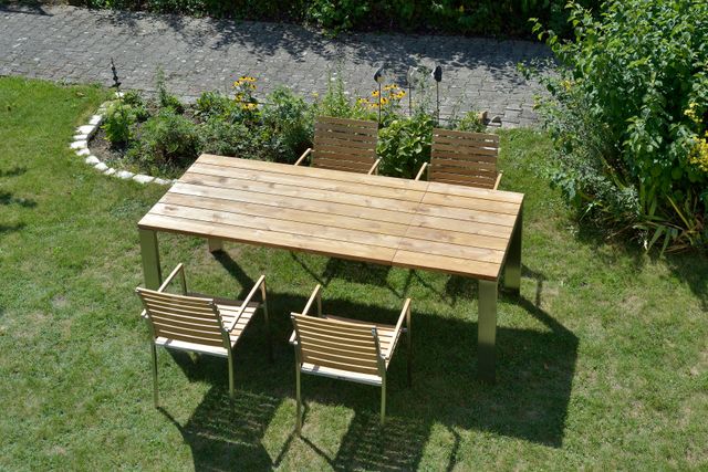 Olympia Fuss Oslo Platte Teak Lamellen 71