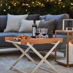 Caneline: Rail Klapptisch Teak