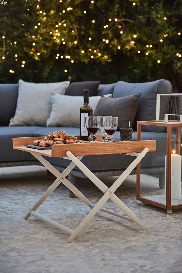 Caneline: Rail Klapptisch Teak