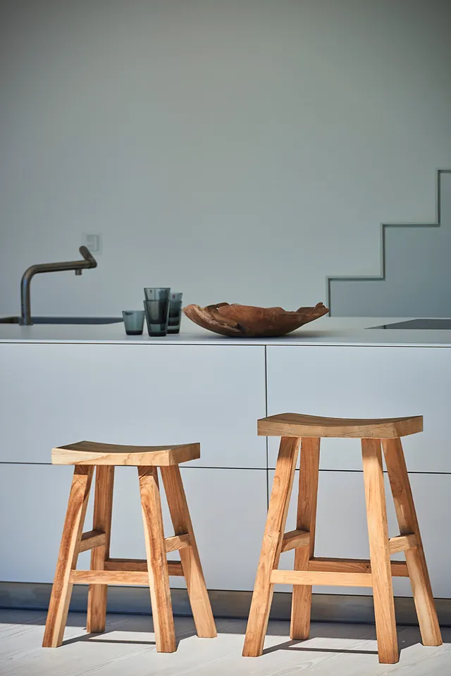 jankurtz curve Barhocker TeakMassiv Natur