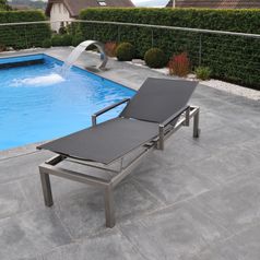Cube Edelstahl Leisuretex Black Pearl Kopf-und Fuss verstellbar
